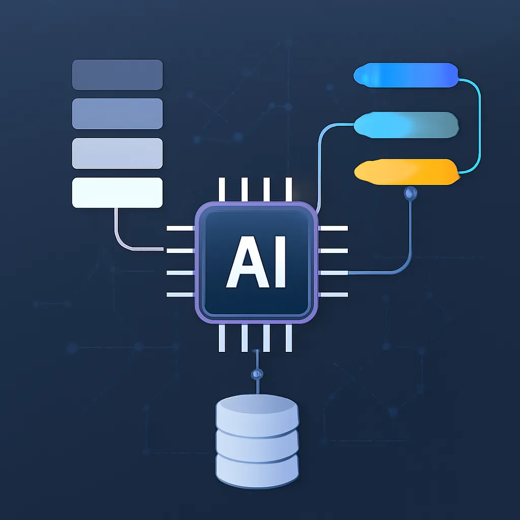 Ilustración técnica para: Bases de Datos Vectoriales en IA: Arquitectura Interna y Casos Prácticos de Uso con Pinecone y Milvus