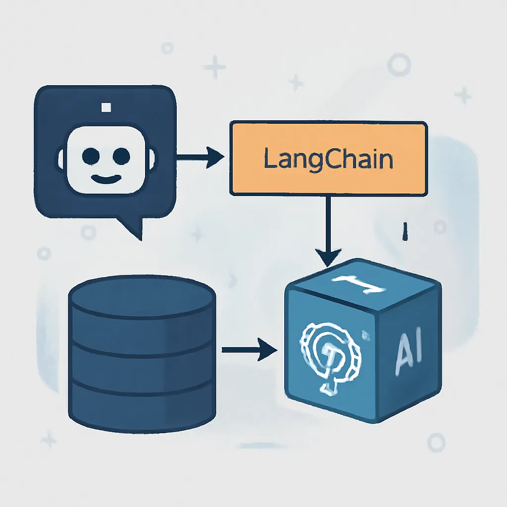 Ilustración técnica para: Construyendo un Sistema de Chatbot Inteligente con LangChain y OpenAI: Guía para Desarrolladores Intermedios