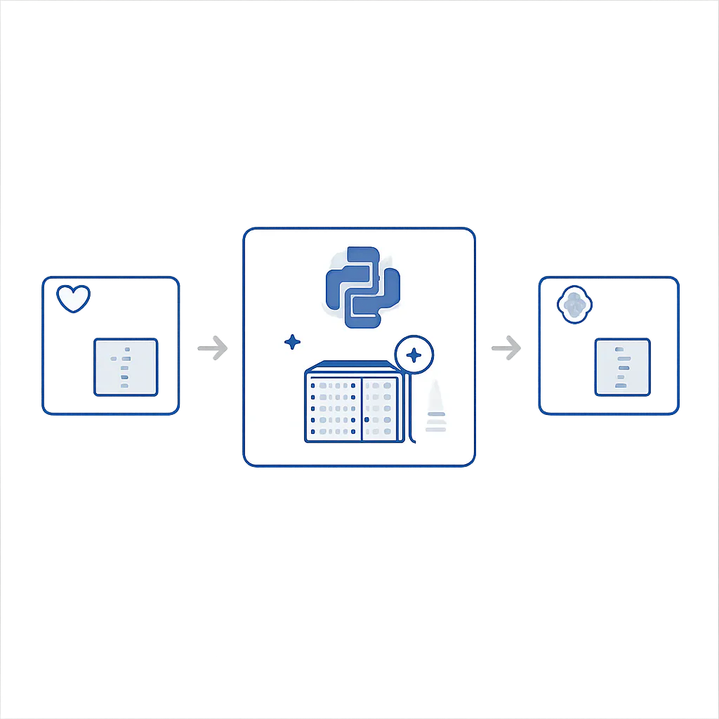 Ilustración técnica para: De Pandas a Polars: Escribiendo Código de Manipulación de Datos Más Rápido y Expresivo en Python