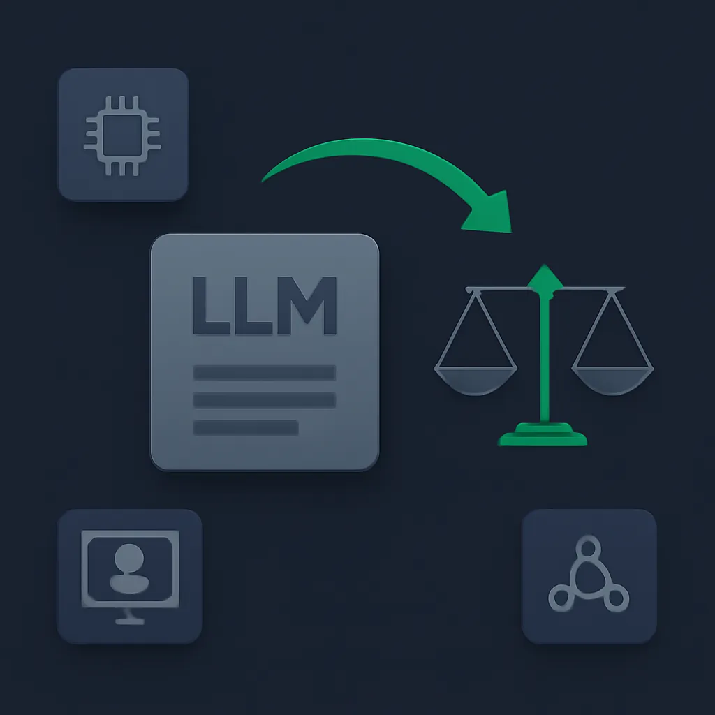 Ilustración técnica para: Evaluación de LLMs en Producción: Más Allá de las Métricas Tradicionales con LLM-as-a-Judge y Frameworks Avanzados