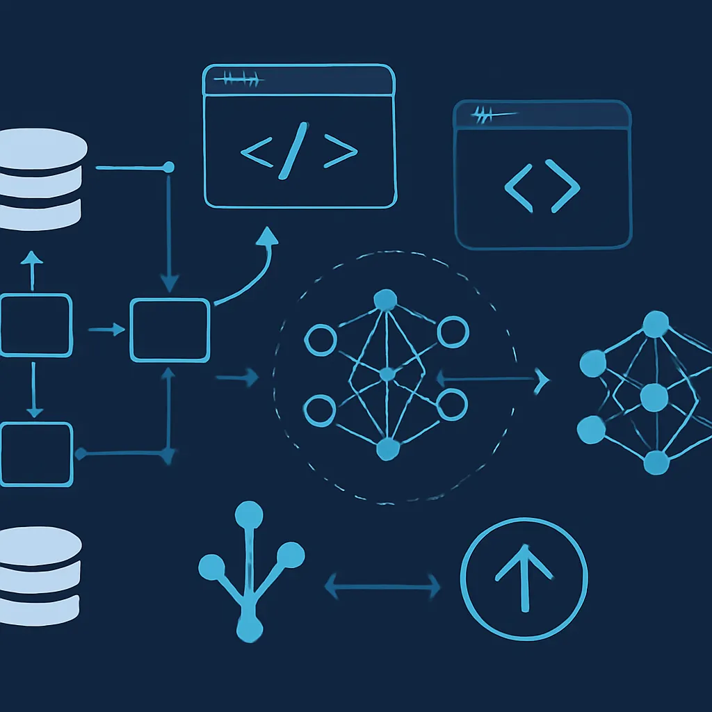 Ilustración técnica para: Gestión de Versiones y Linaje de Modelos en MLOps: Asegurando la Trazabilidad y Reproducibilidad en Producción