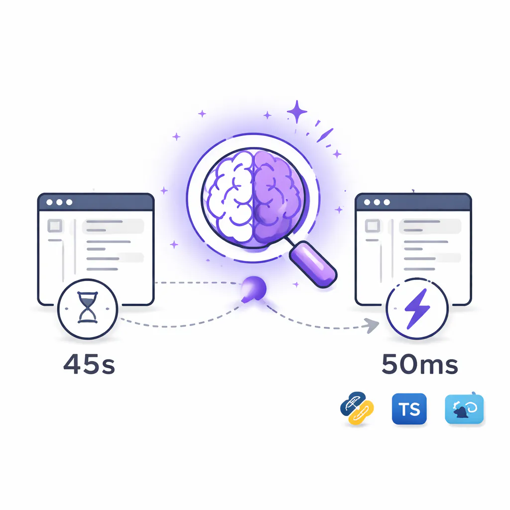 Ilustración técnica para: LSP en Claude Code: navegación semántica de 45s a 50ms