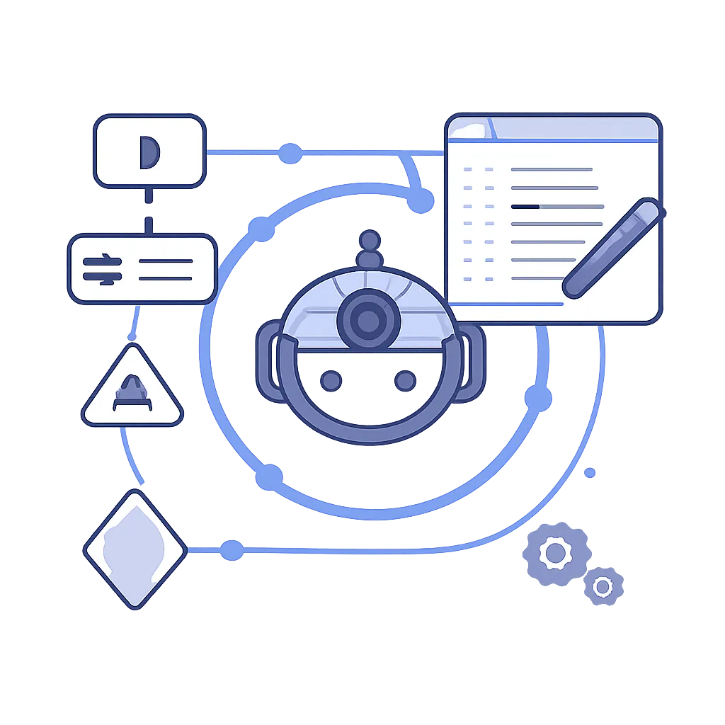 Ilustración técnica para: Meta-Agentes: IA que Reescribe su Propio Código