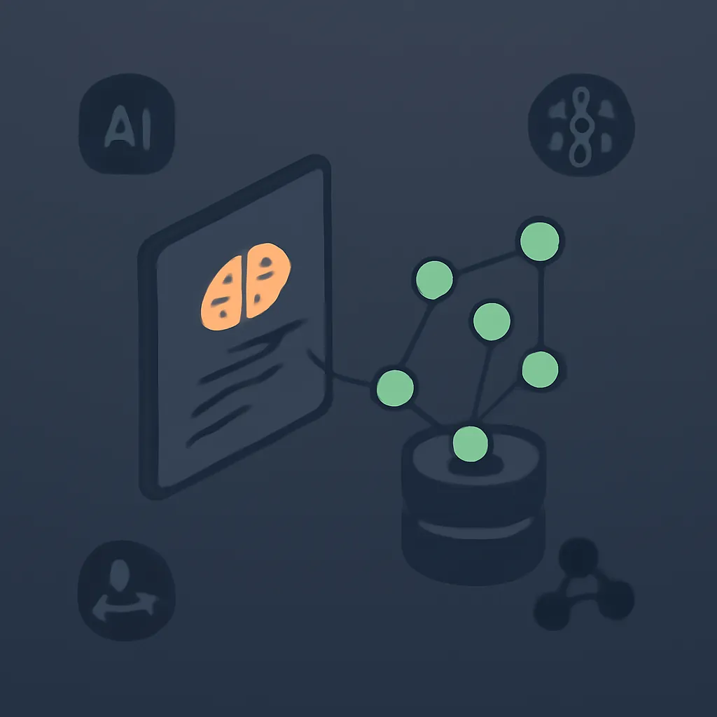 Ilustración técnica para: Neo4j y LLMs: Potenciando Sistemas de Conocimiento Aumentado con Bases de Datos Gráficas