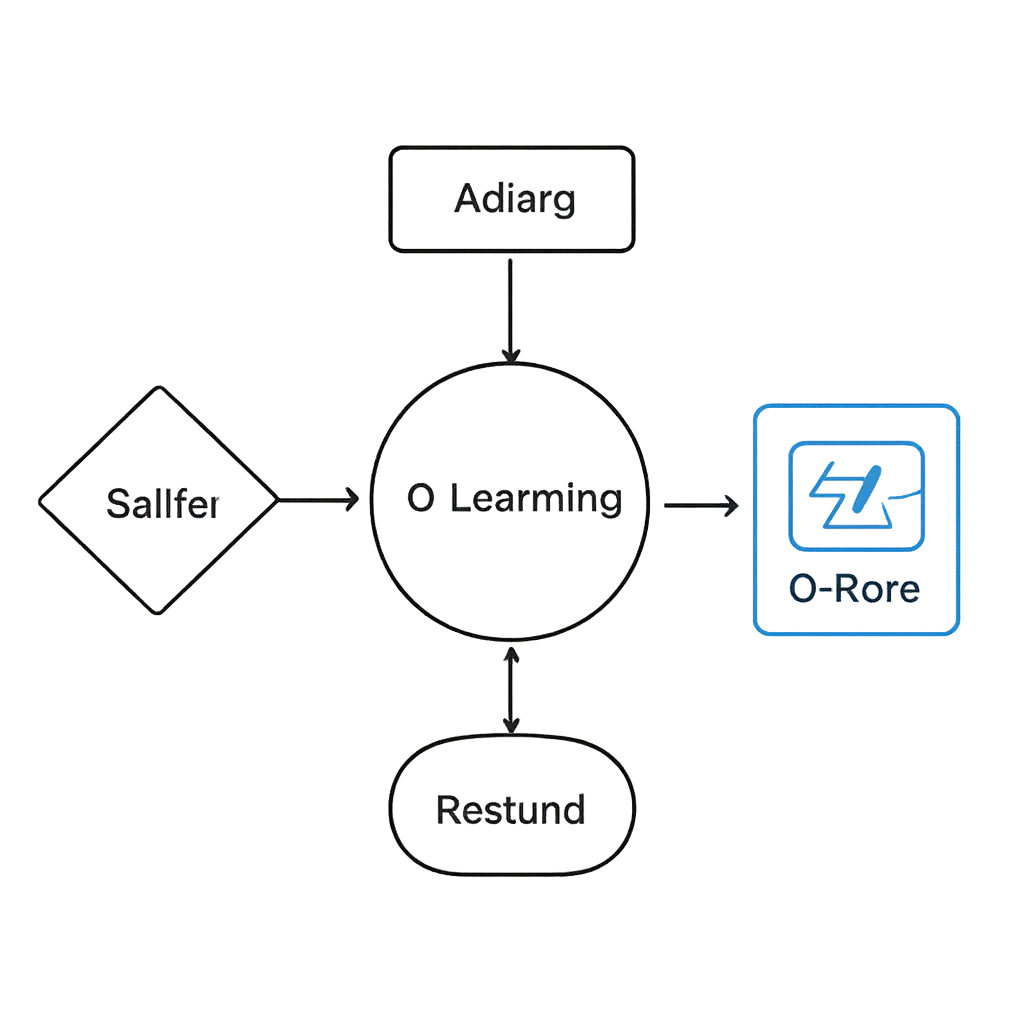 Ilustración técnica para: Aprendizaje por Refuerzo desde Cero: Q-Learning con Gymnasium en Python