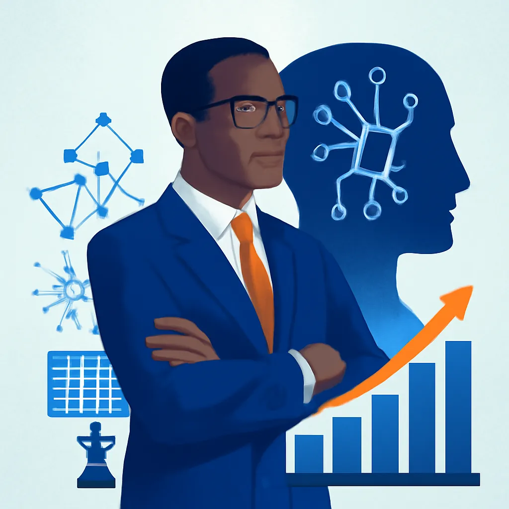 Ilustración técnica para: El Rol del Chief AI Officer (CAIO): Liderazgo Estratégico en la Era de la IA Empresarial