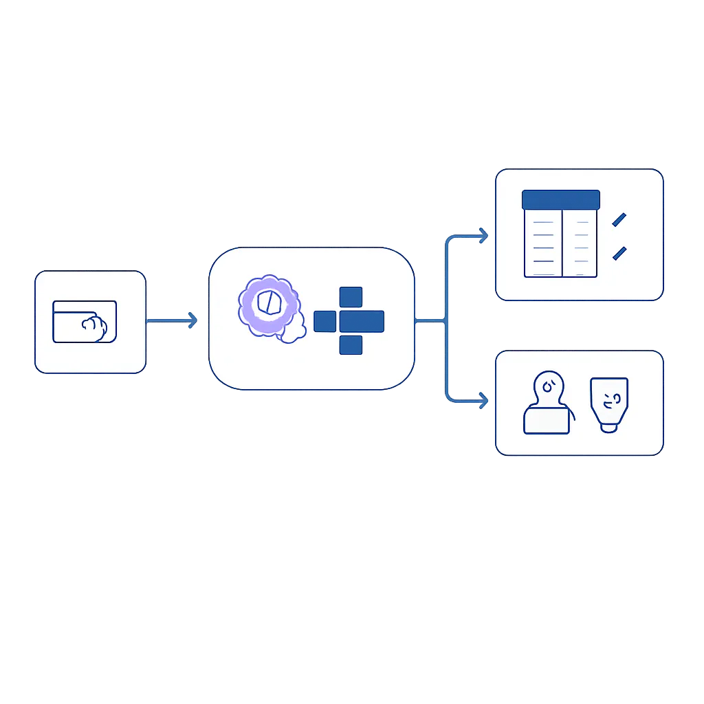 Ilustración técnica para: Salidas Estructuradas de LLMs con Instructor: Extrayendo Datos Validados en Python
