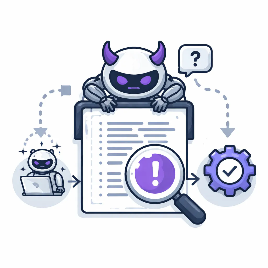 Ilustración técnica para: Devil's Advocate en Claude Code: Skill Open Source